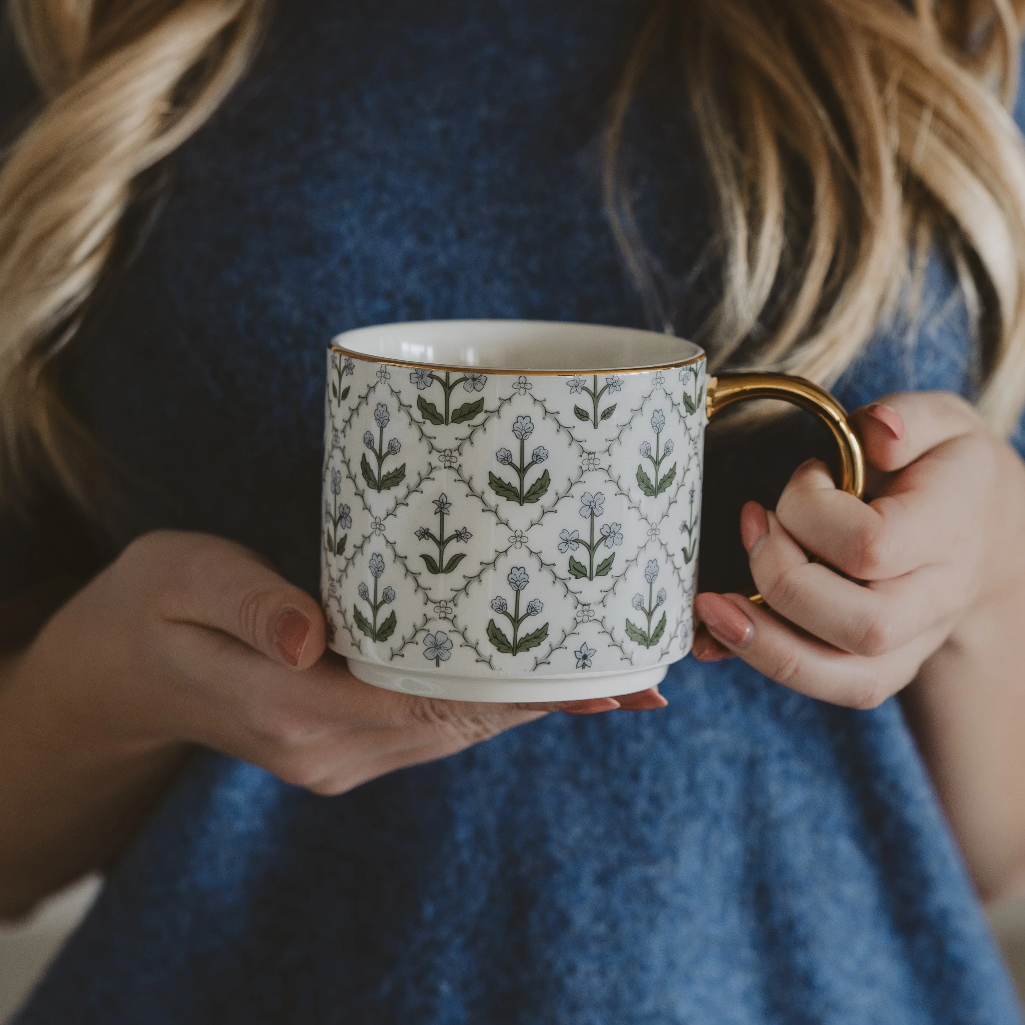 Floral Quilt 14oz. Coffee Mug - Image 3