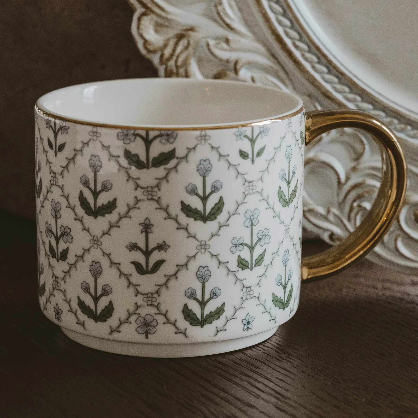 Floral Quilt 14oz. Coffee Mug - Image 4