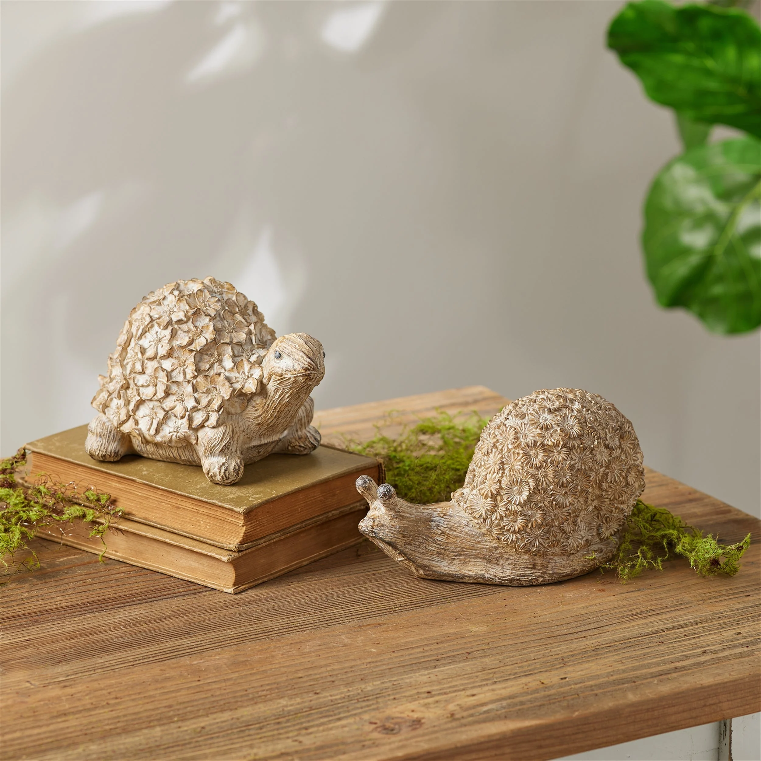 Floral Turtle and Snail Decor (Set of 2) - Image 2