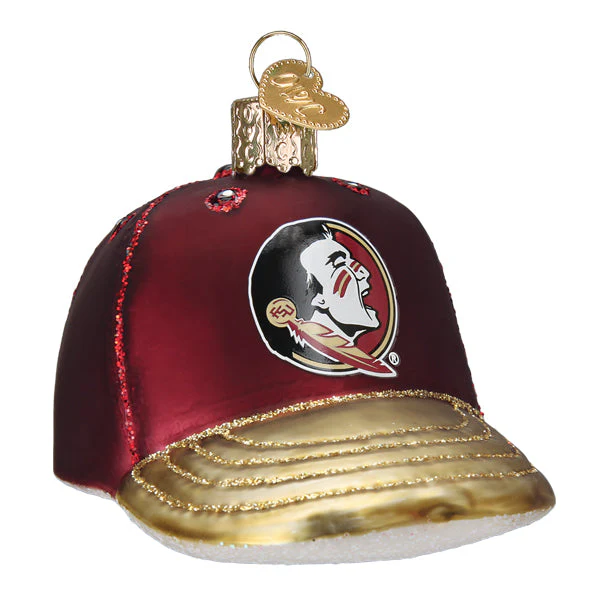 Florida State Baseball Cap Ornament - Image 3