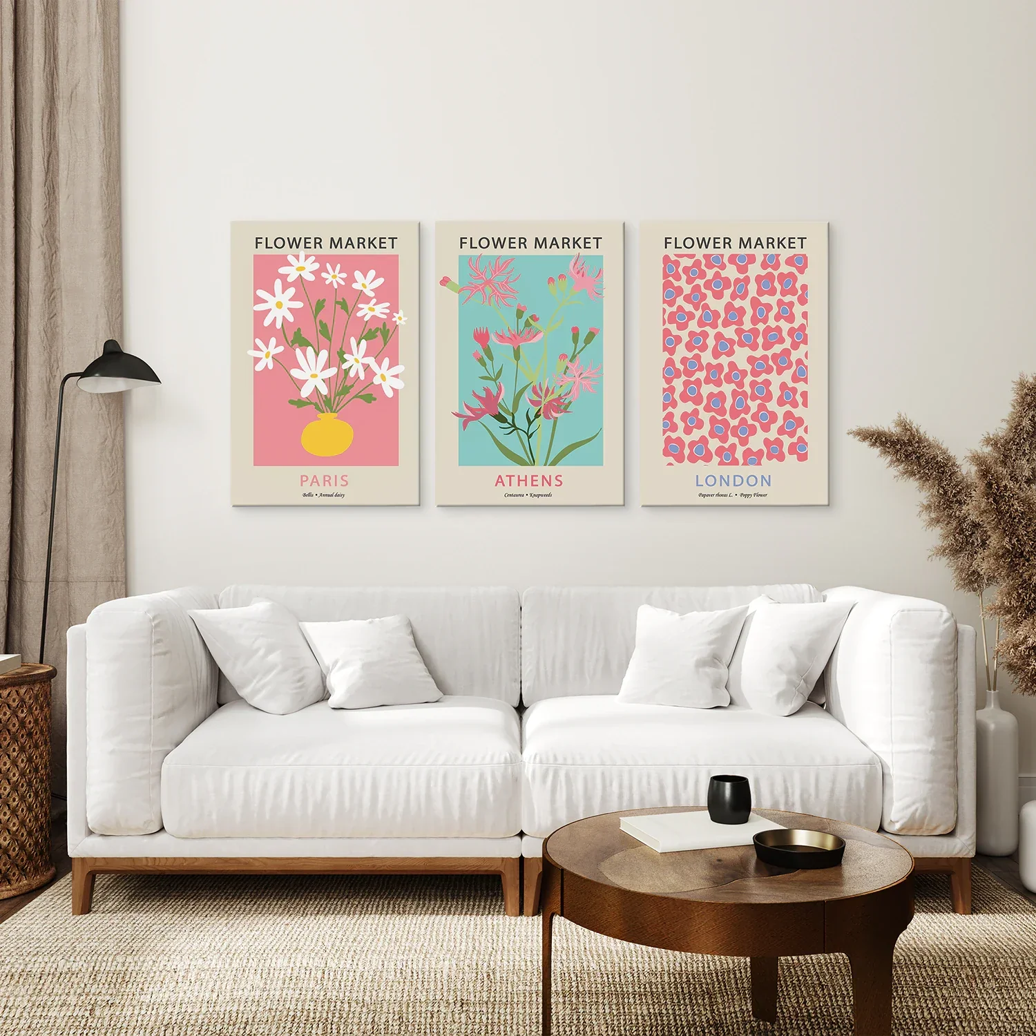 Flower Market Prints Set of 3 in Pink & Blue - Image 7