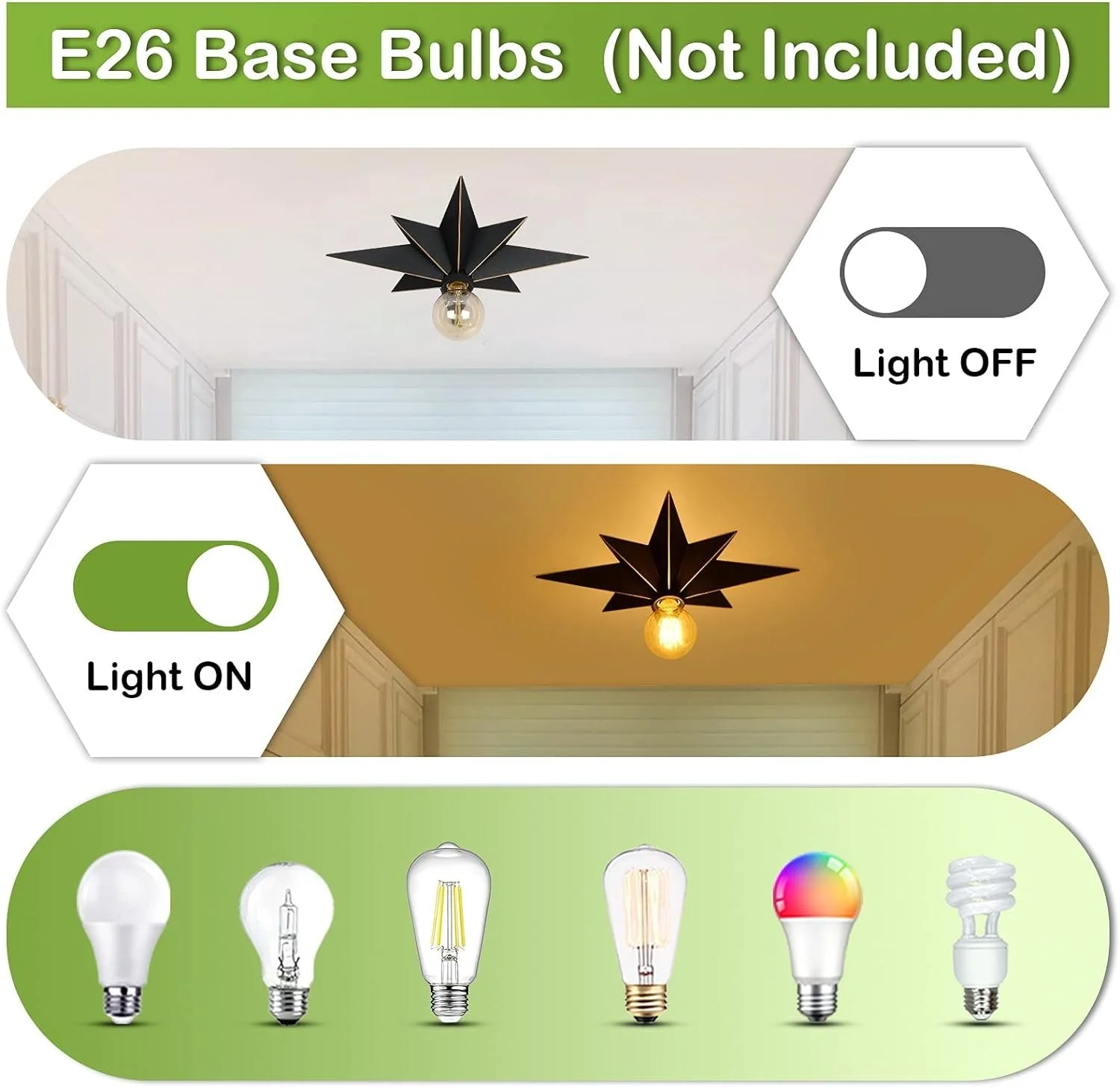 Flush Mount Industrial Ceiling Light - Image 2
