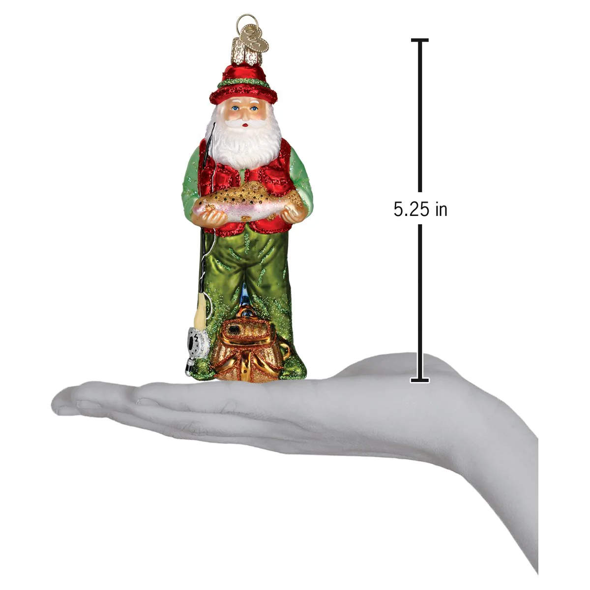 Fly Fishing Santa Ornament - Image 4