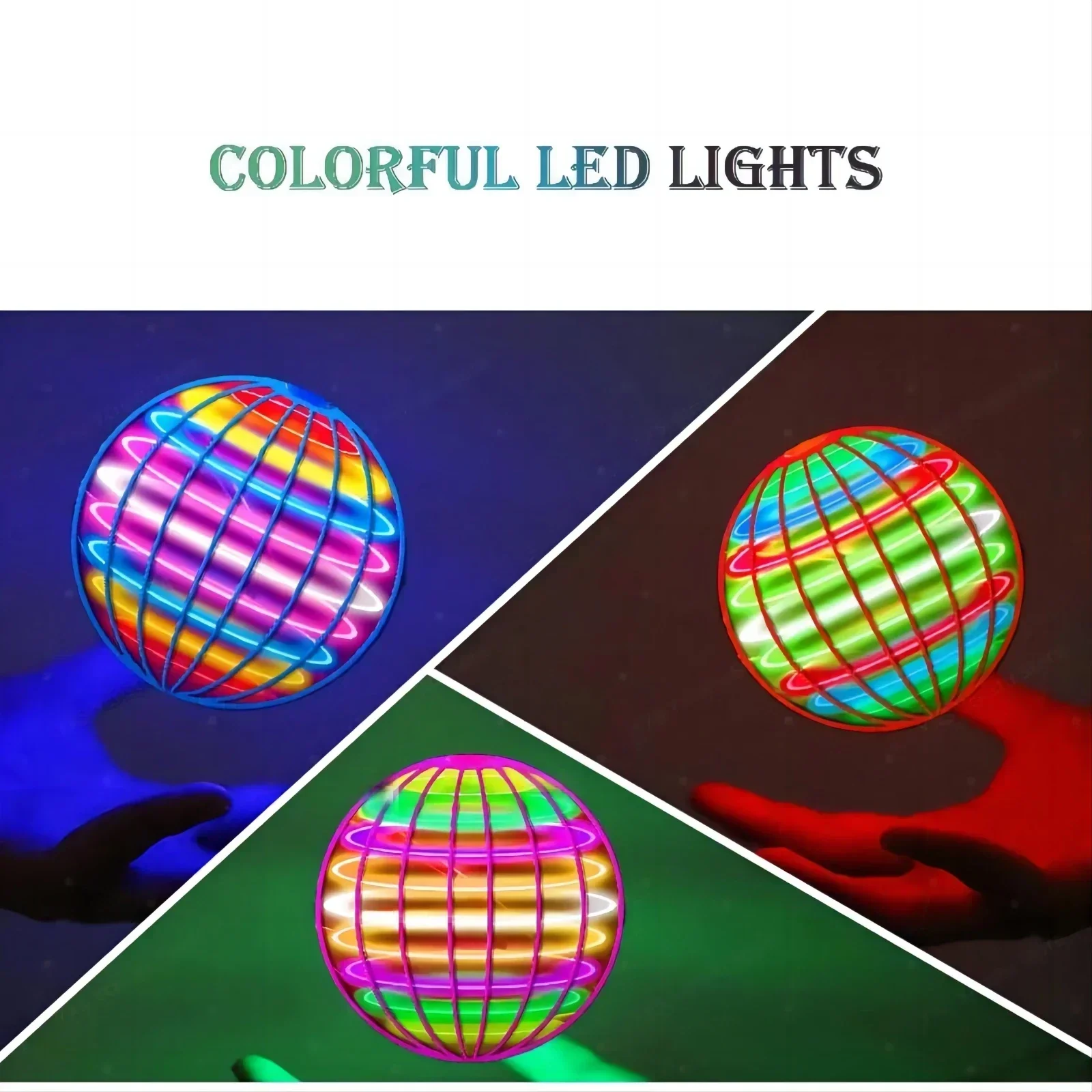 Flying LED Ball Toy for Kids – Hand Controlled 360° Rotating Cosmic Globe - Image 4