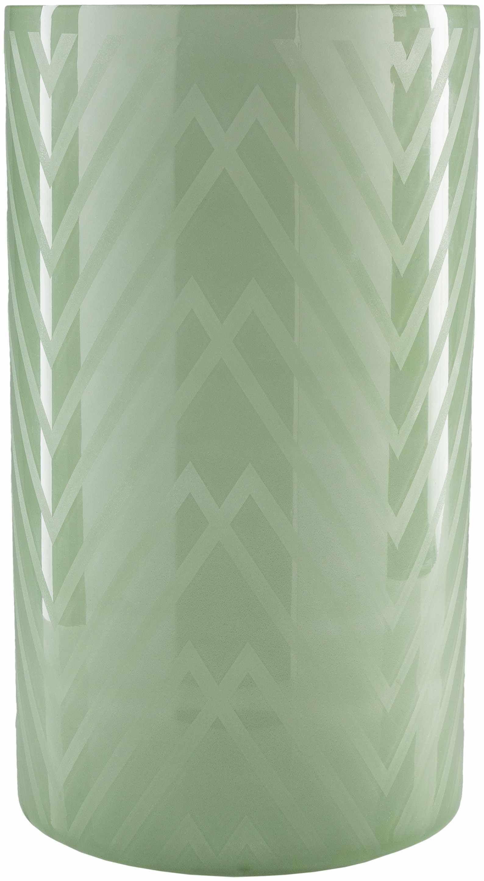 Flynn Green Chevron Glass Decorative Accent - Image 2