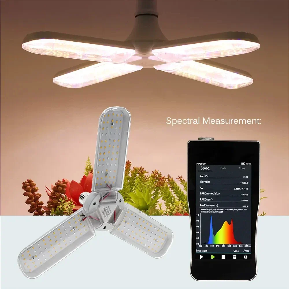 Foldable LED Grow Light E27 Full Spectrum Plant Bulb for Indoor Plants - Image 3