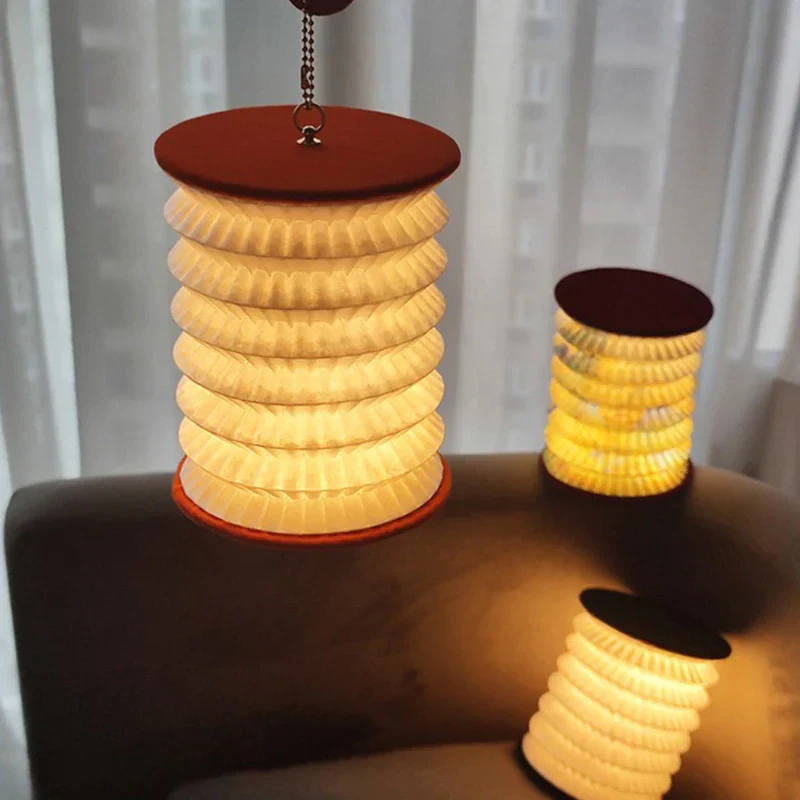 Foldable Touch Dimmable LED Table Lamp USB Rechargeable Portable Bedside Lantern - Image 3