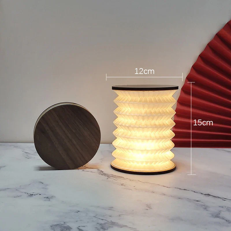 Foldable Touch Dimmable LED Table Lamp USB Rechargeable Portable Bedside Lantern - Image 8