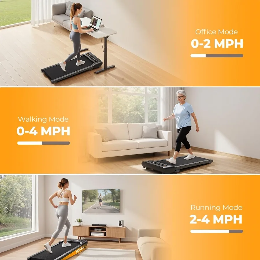 Foldable Under Desk Treadmill 3 in 1 Walking Pad Incline 300lb Home Office - Image 5