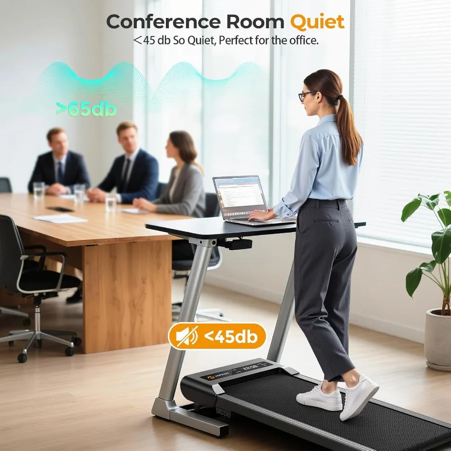 Foldable Under Desk Treadmill 3 in 1 Walking Pad Incline 300lb Home Office - Image 6