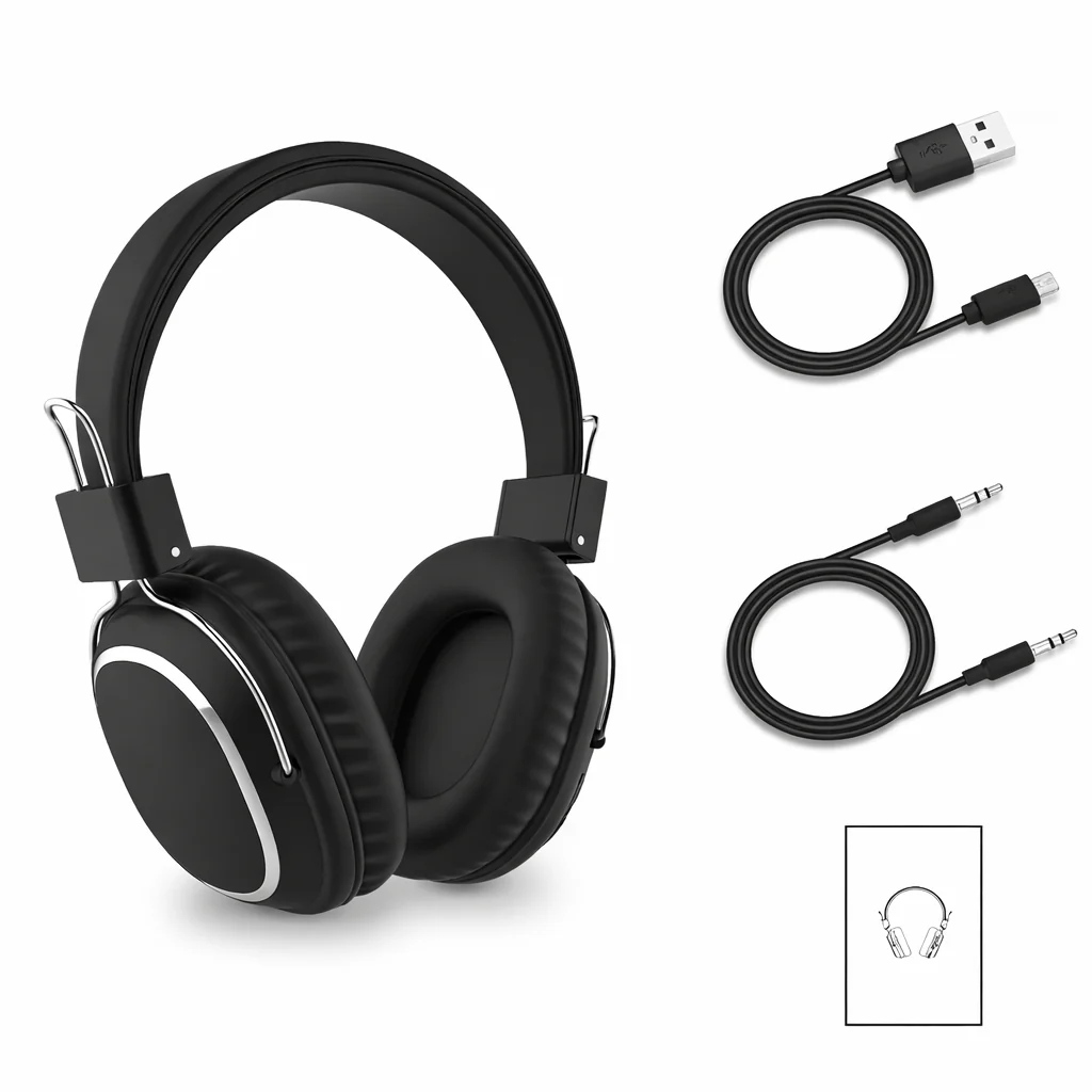 Foldable Wireless Bluetooth 5.3 Headphones with Mic Stereo Over Ear Wired Option - Image 8