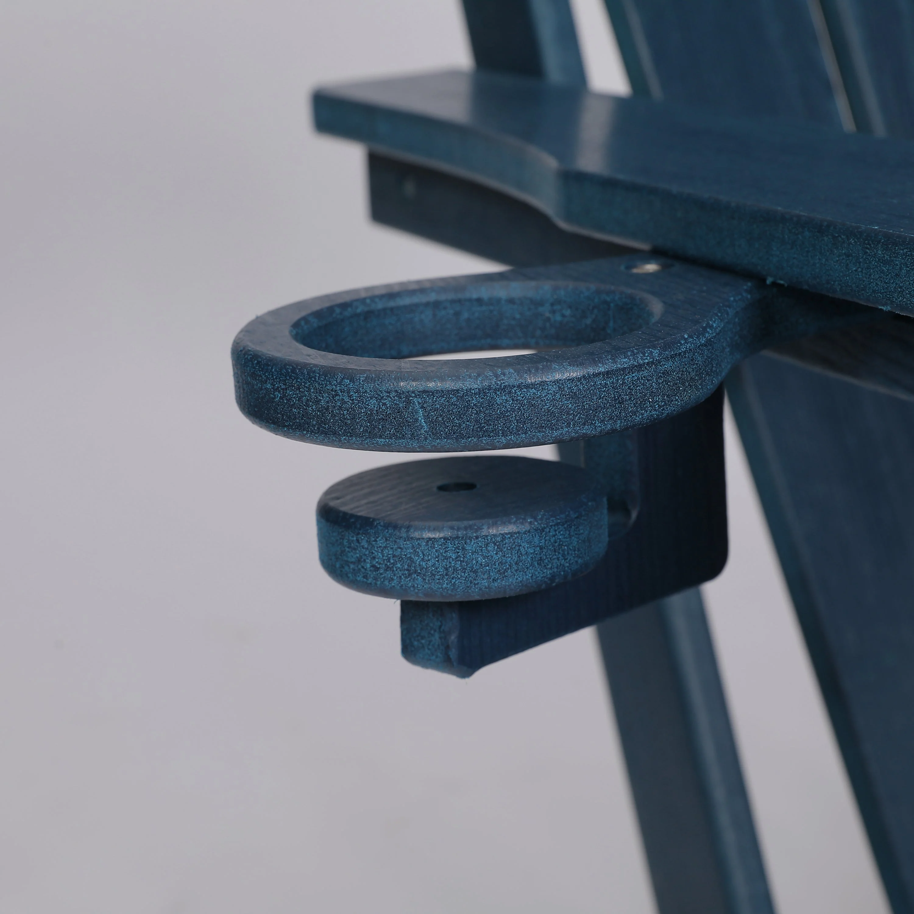 Folding Adirondack Chair with Dual Cup Holder - Navy Blue - Image 7