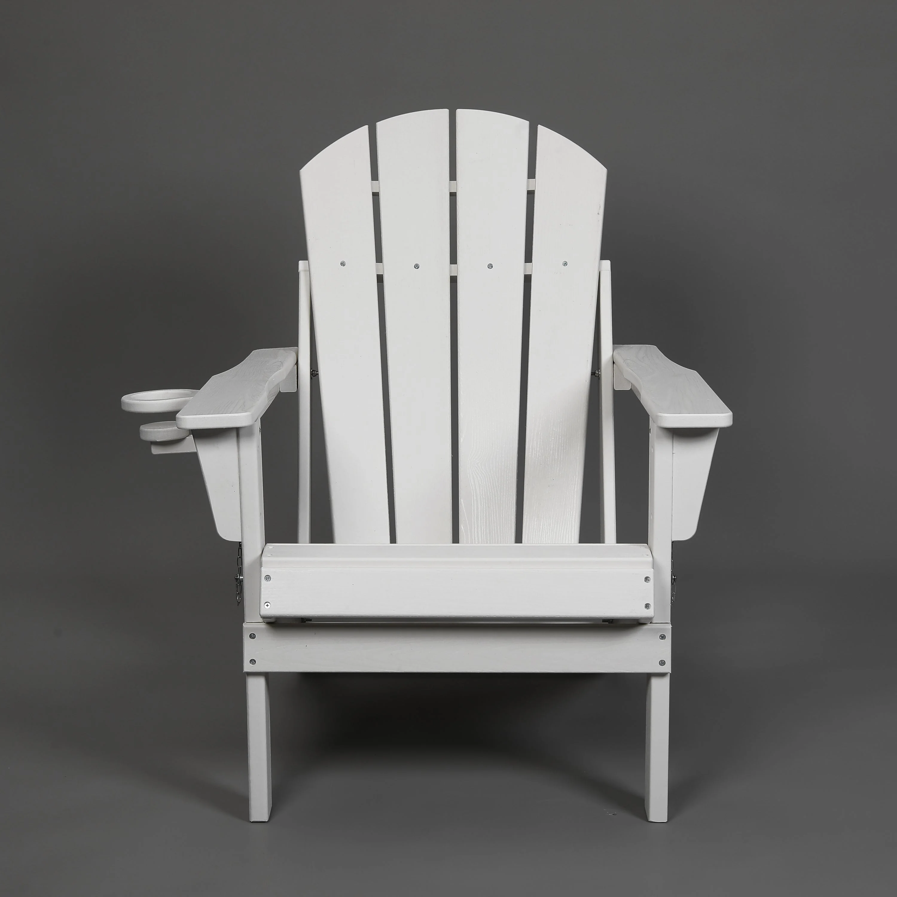 Folding Adirondack Chair with Dual Cup Holder - White - Image 3