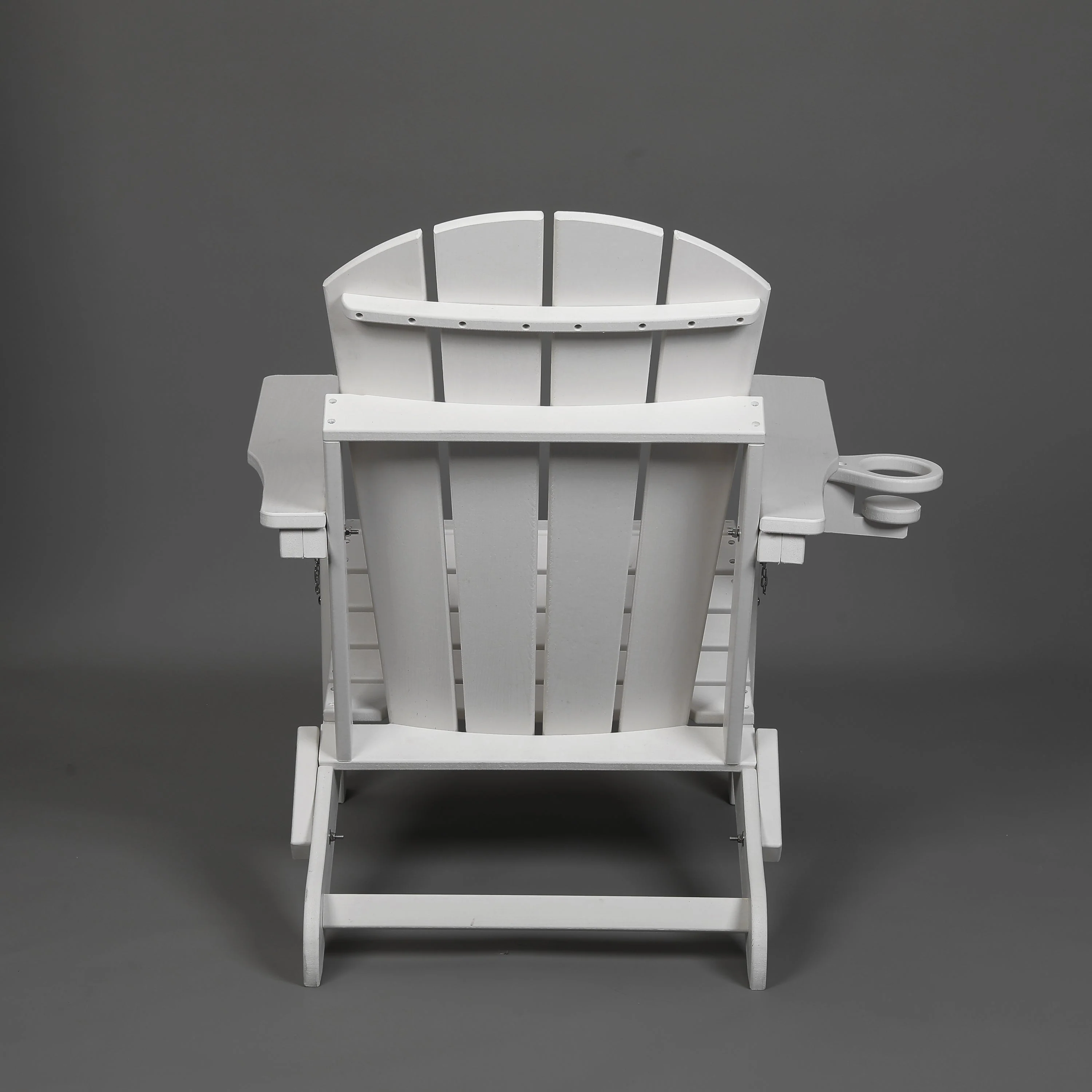 Folding Adirondack Chair with Dual Cup Holder - White - Image 6
