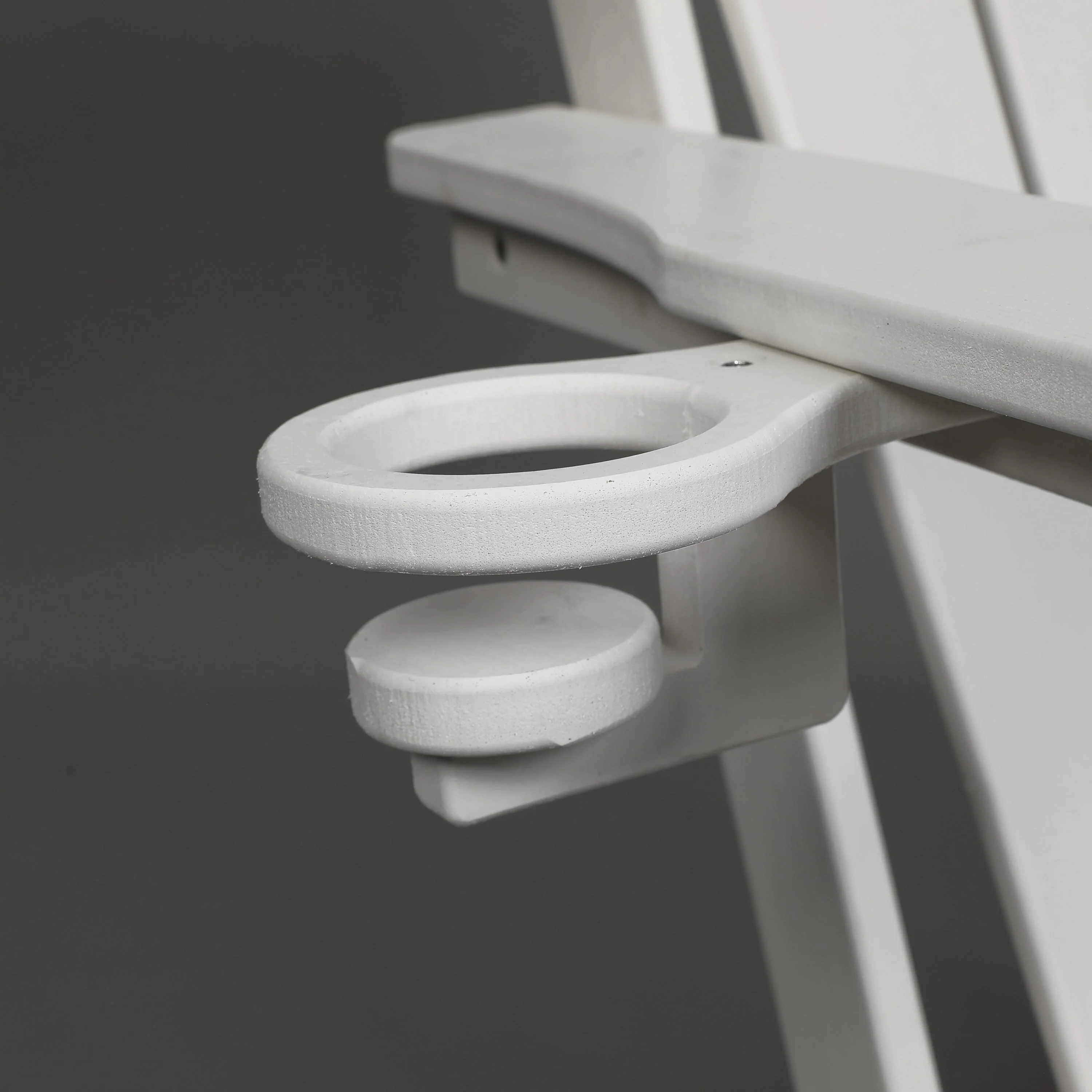 Folding Adirondack Chair with Dual Cup Holder - White - Image 7