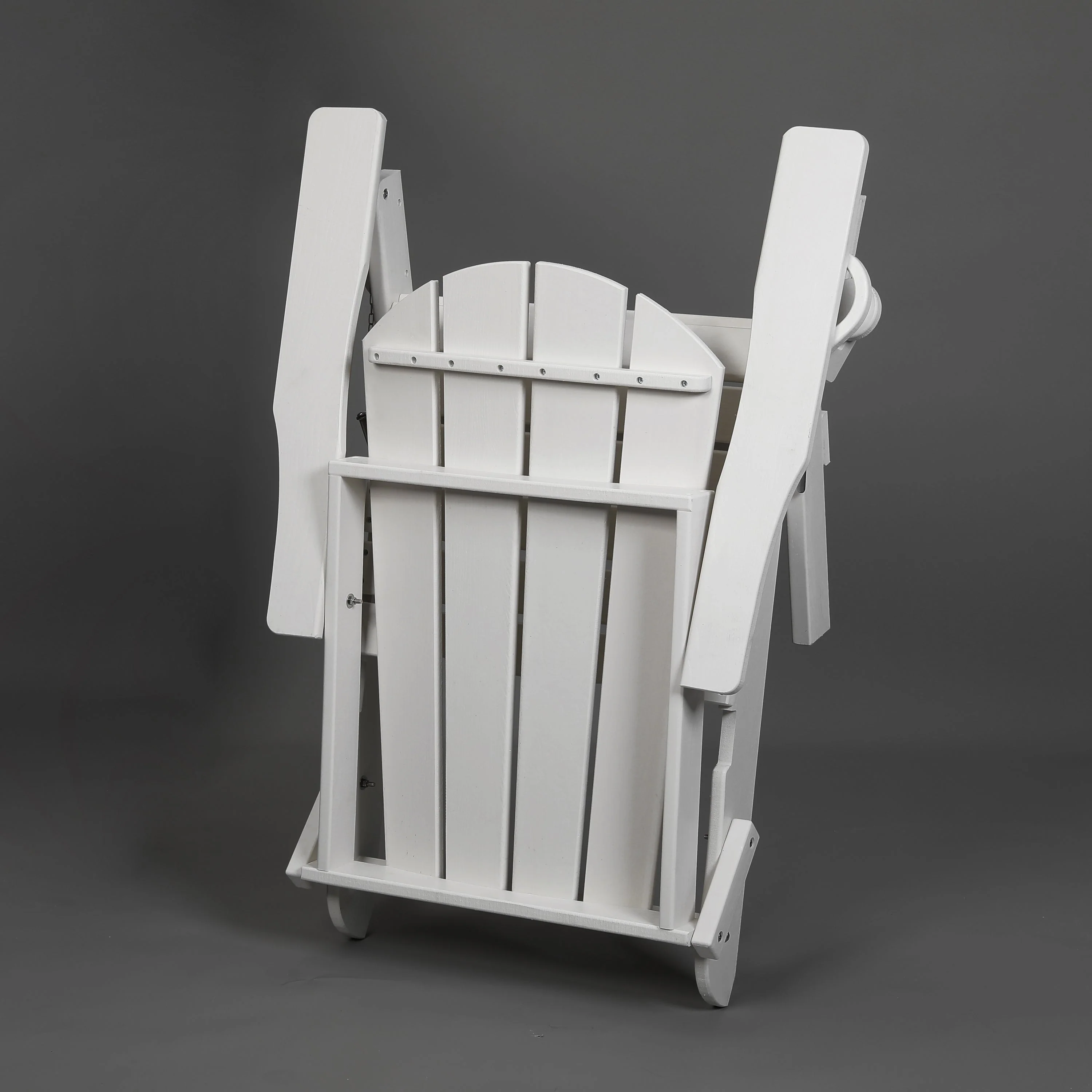 Folding Adirondack Chair with Dual Cup Holder - White - Image 8