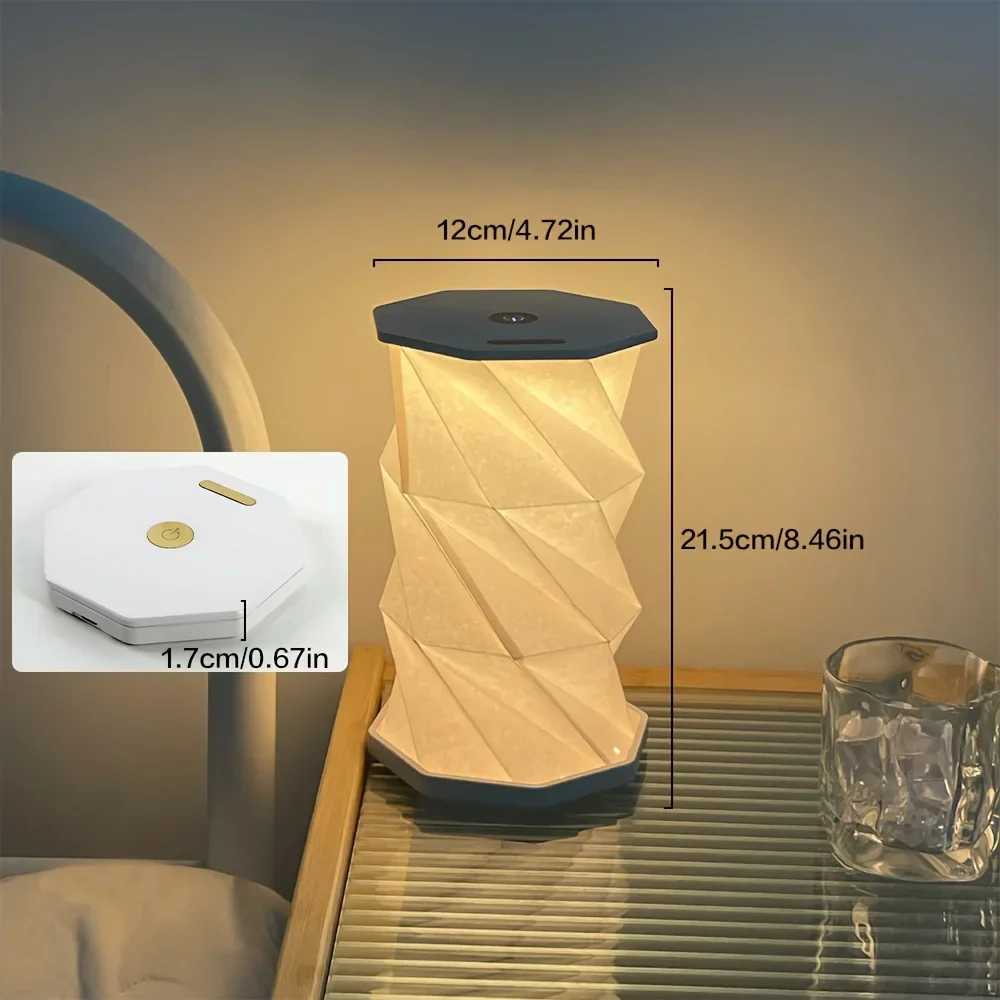 Folding Book Lamp Portable Paper Lantern Dimmable Night Light USB-C Table Lamp - Image 3