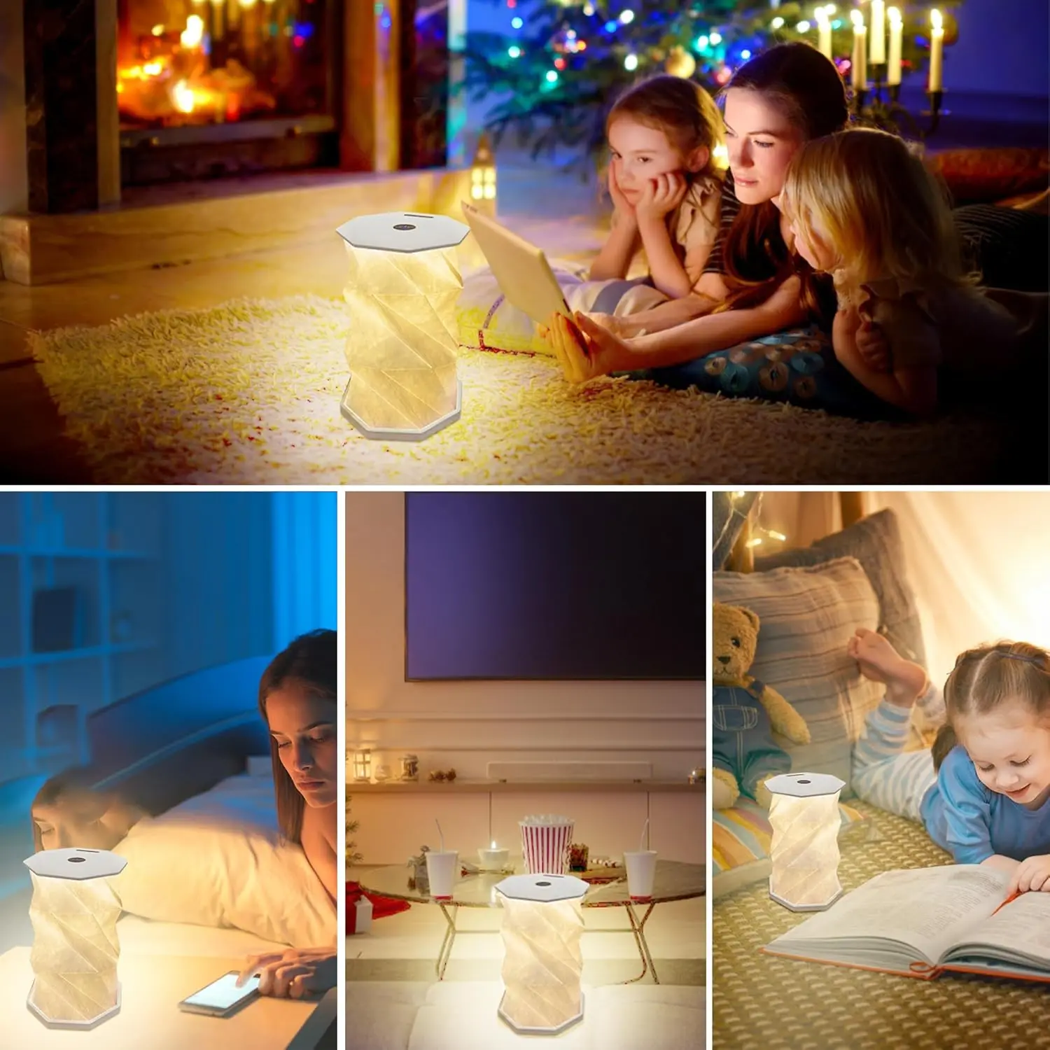 Folding Book Lamp Portable Paper Lantern Dimmable Night Light USB-C Table Lamp - Image 6