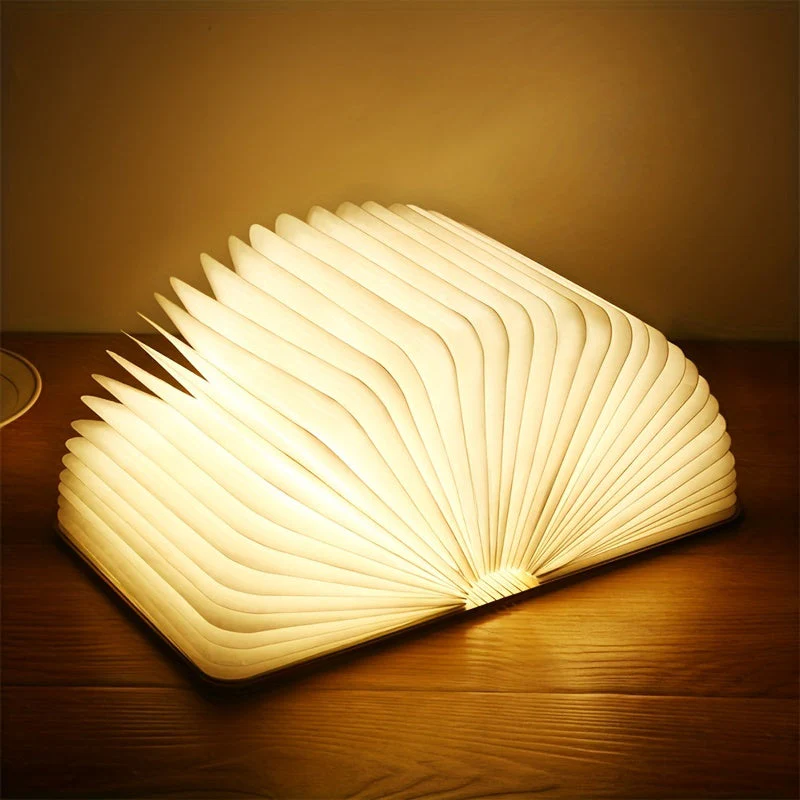 Folding Book Lamp – Rechargeable LED Bedside Light, 3-Color Portable Night Light - Image 12
