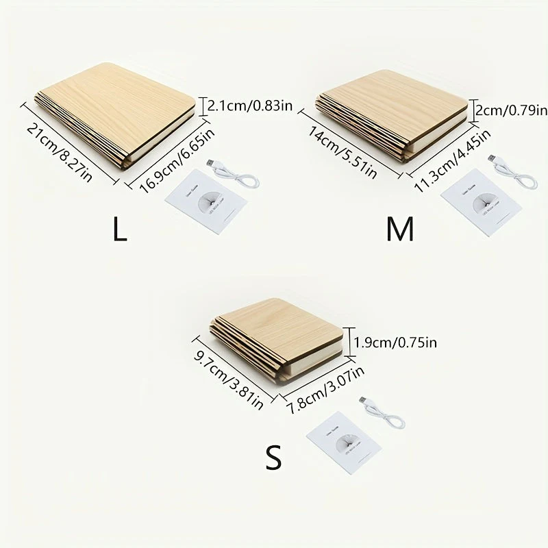 Folding Book Lamp – Rechargeable LED Bedside Light, 3-Color Portable Night Light - Image 4