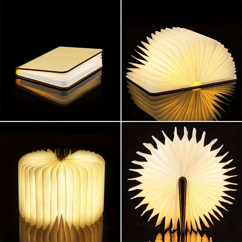 Folding Book Lamp – Rechargeable LED Bedside Light, 3-Color Portable Night Light - Image 9