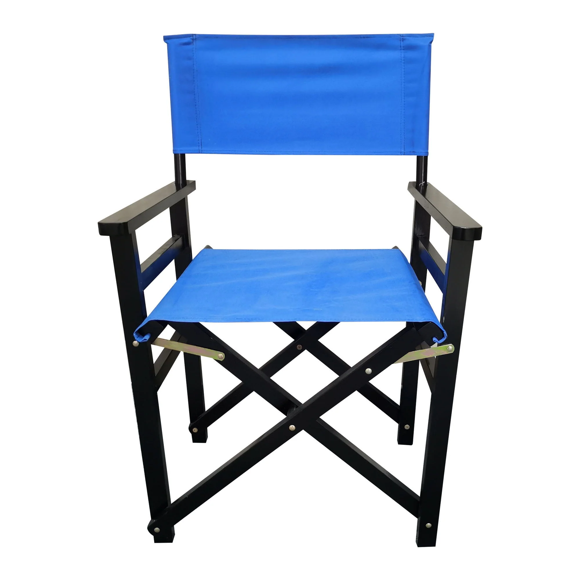Folding Chair Wooden Director Chair Canvas Folding Chair Folding Chair (Set of 2) - Blue - Image 4