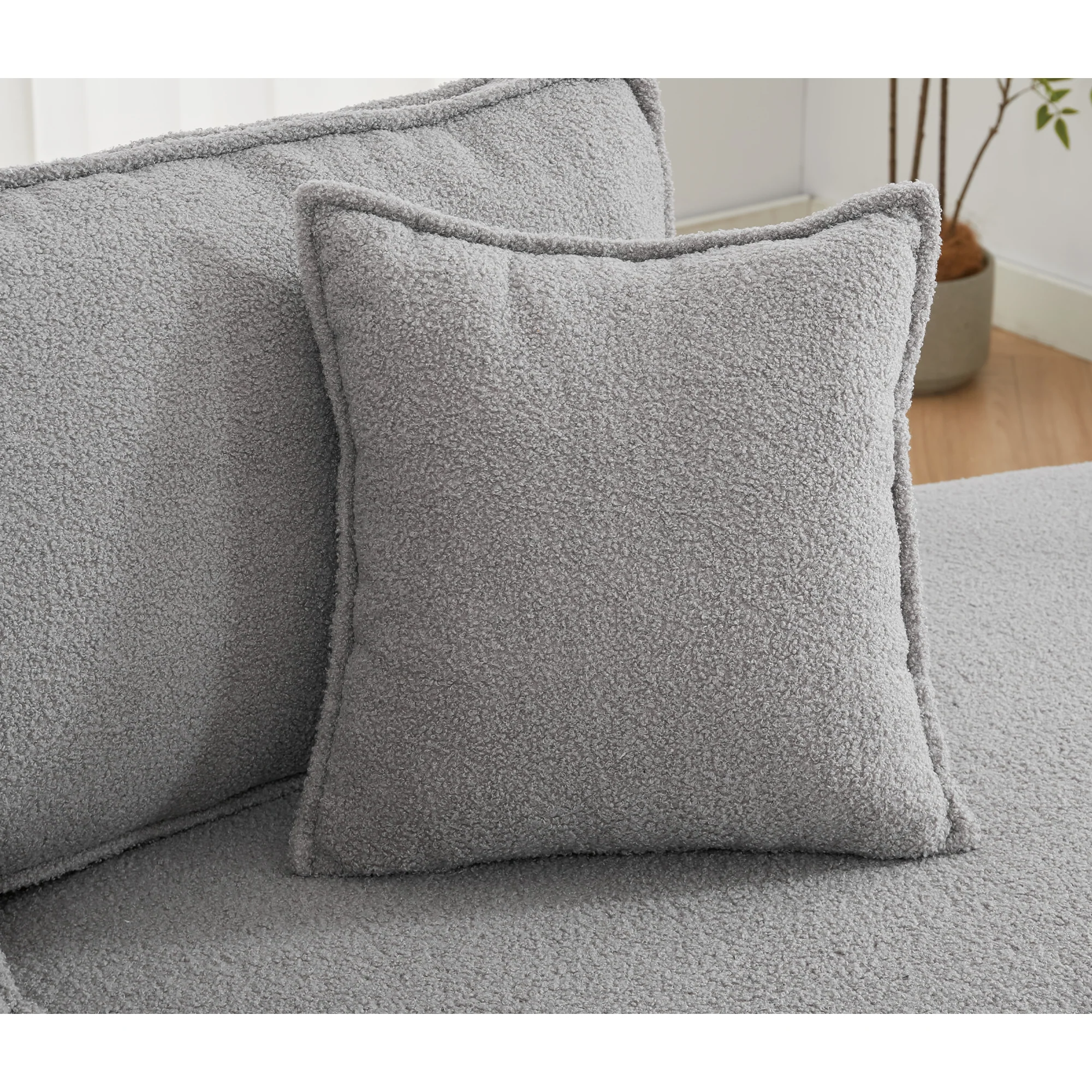 Folding Convertible 3-Seat Sleeper Sofa Bed in Gray - Image 12