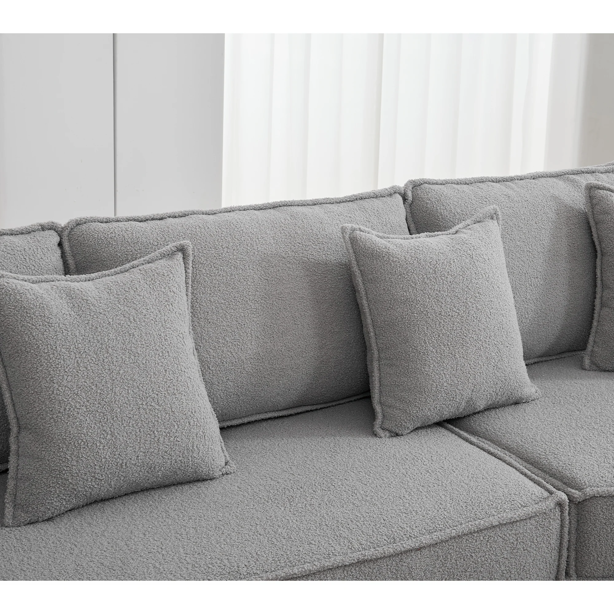 Folding Convertible 3-Seat Sleeper Sofa Bed in Gray - Image 15