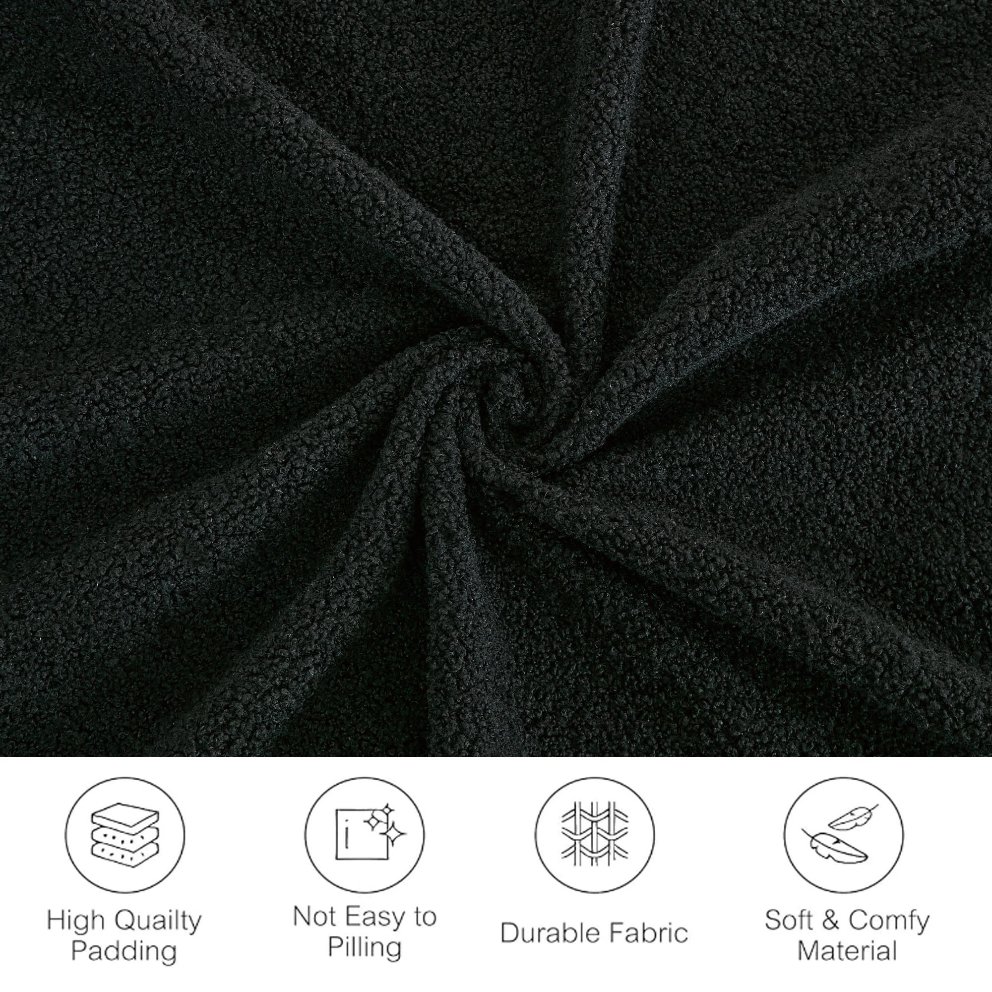 Folding Convertible Out Sleeper Sofa Bed 3-Seat Black - Image 13