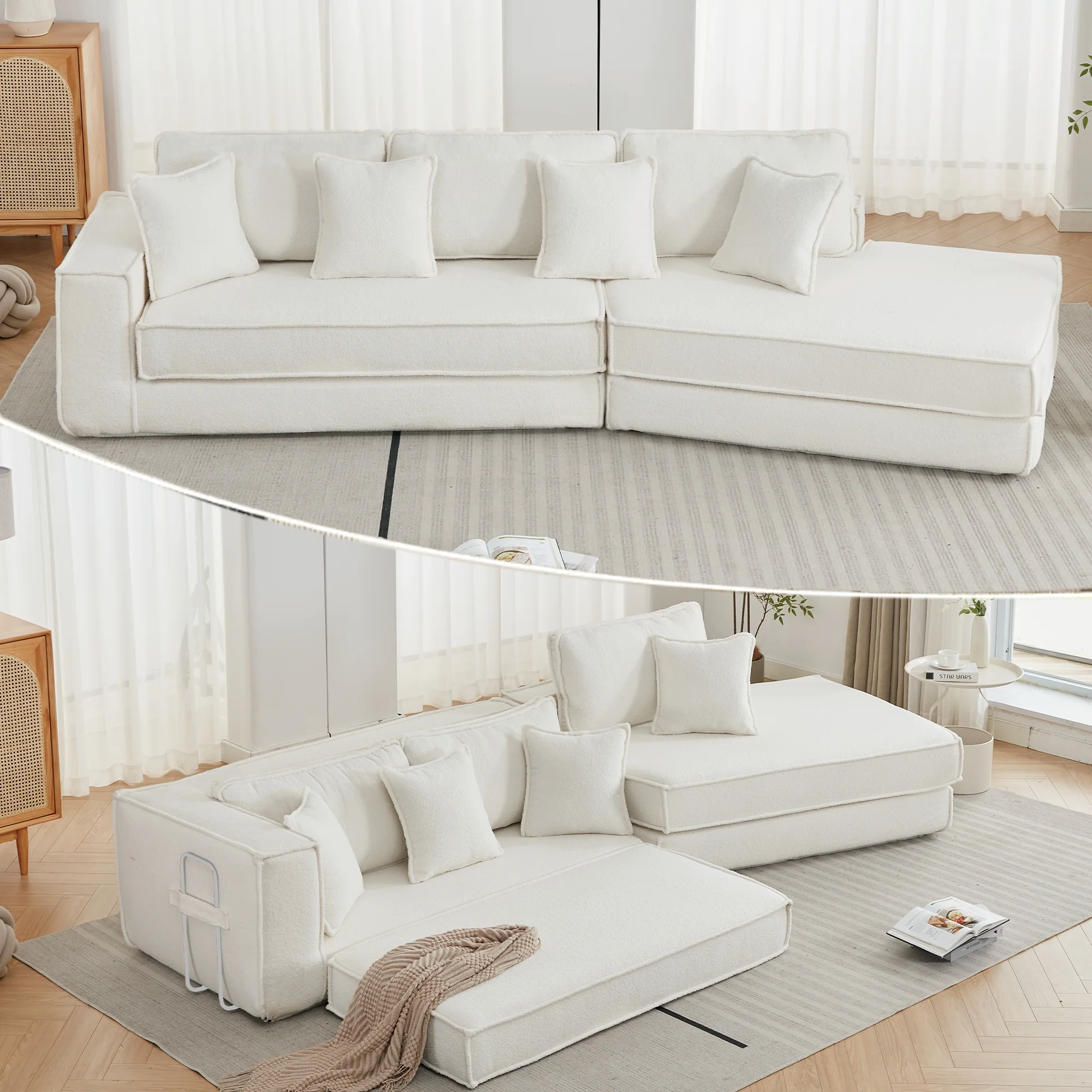 Folding Convertible Sleeper Sofa Bed - Image 2