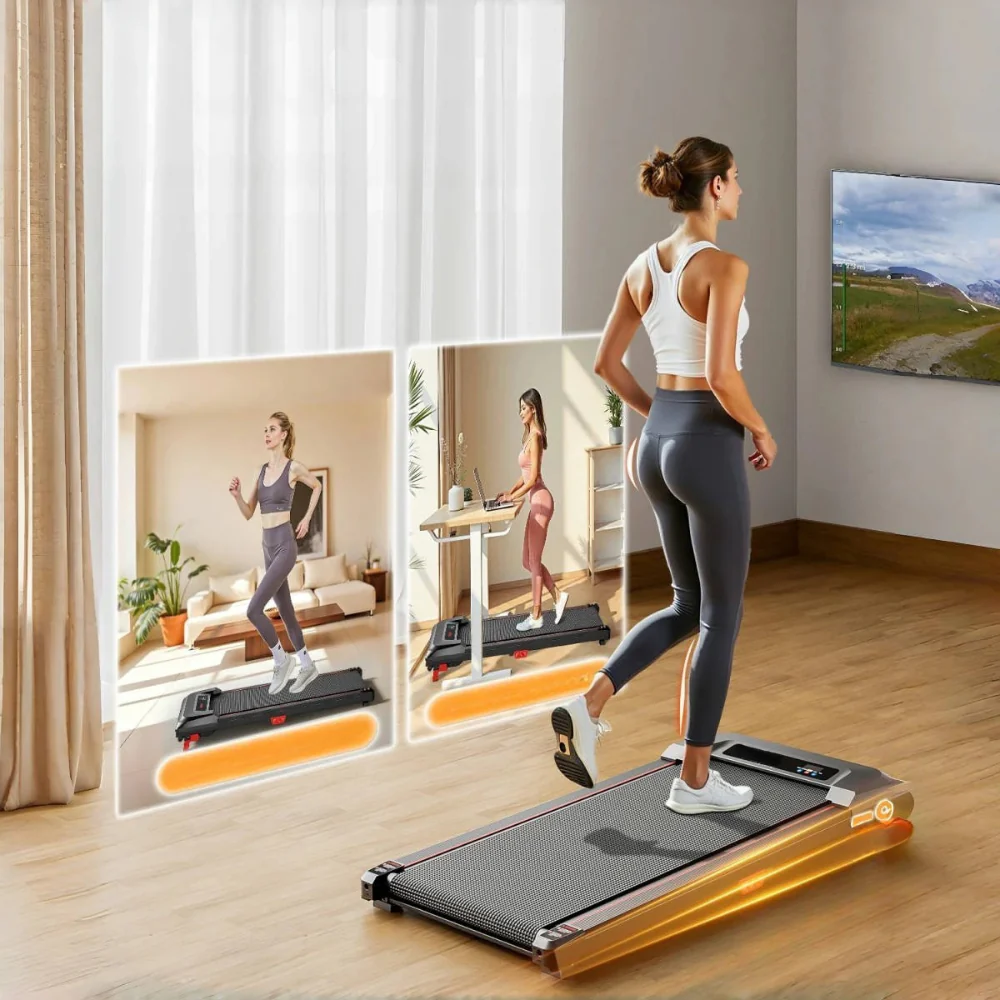 Folding Electric Treadmill Walking Pad 2.5HP 8km/h Wide Belt Remote LCD Home