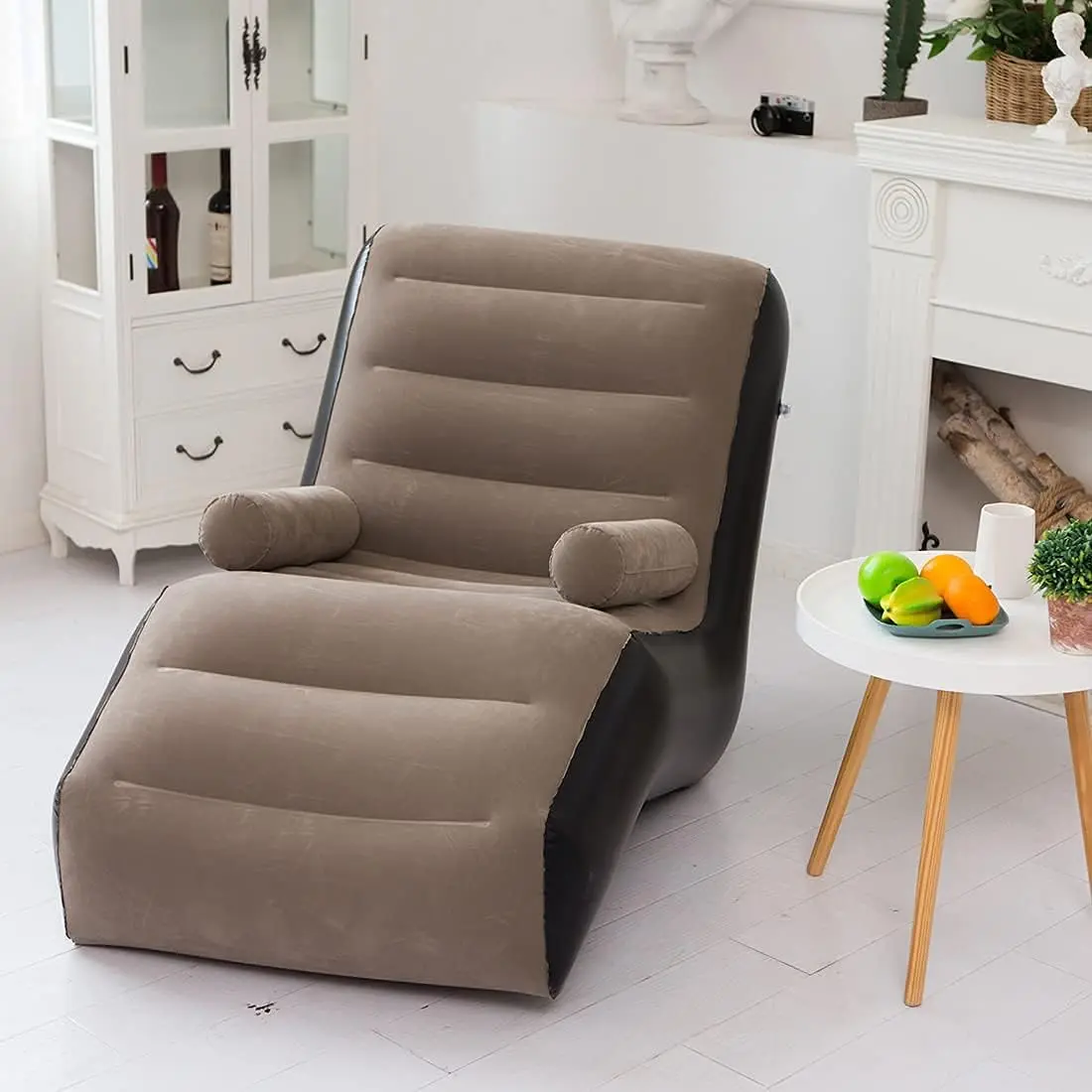 Folding Lazy Sofa Inflatable Lounge Chair Thick Durable Gaming Lounger Air Bed Seat - Image 6