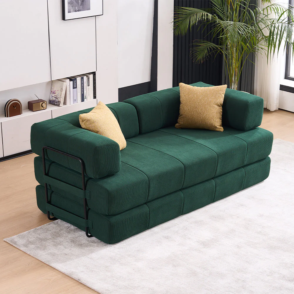 Folding Sofa Bed 78.5" Convertible Couch with 2 Pillows - Image 16