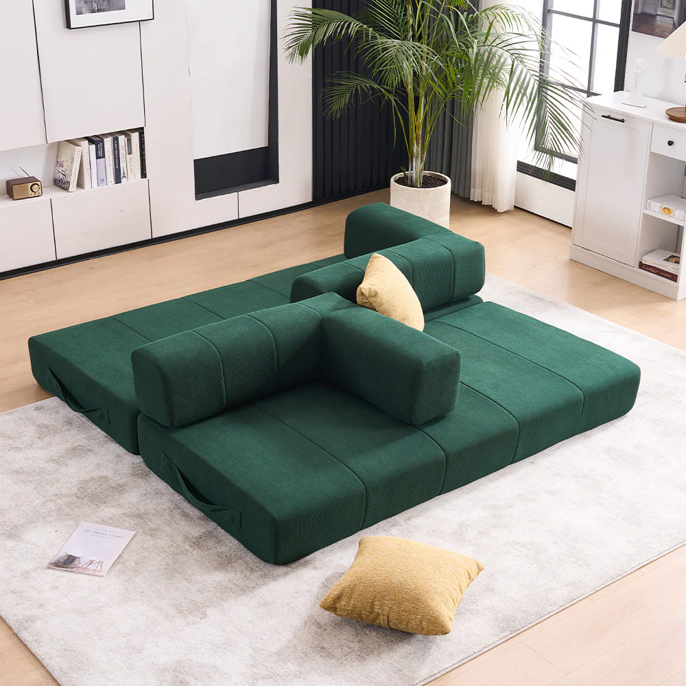 Folding Sofa Bed 78.5" Convertible Couch with 2 Pillows - Image 3