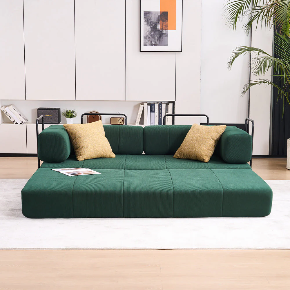 Folding Sofa Bed 78.5" Convertible Couch with 2 Pillows - Image 4