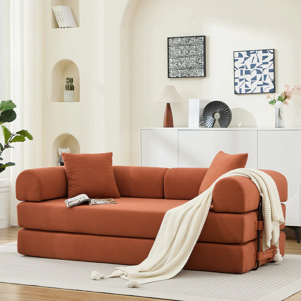 Folding Sofa Bed 78.5" Convertible Couch with 2 Pillows - Image 10