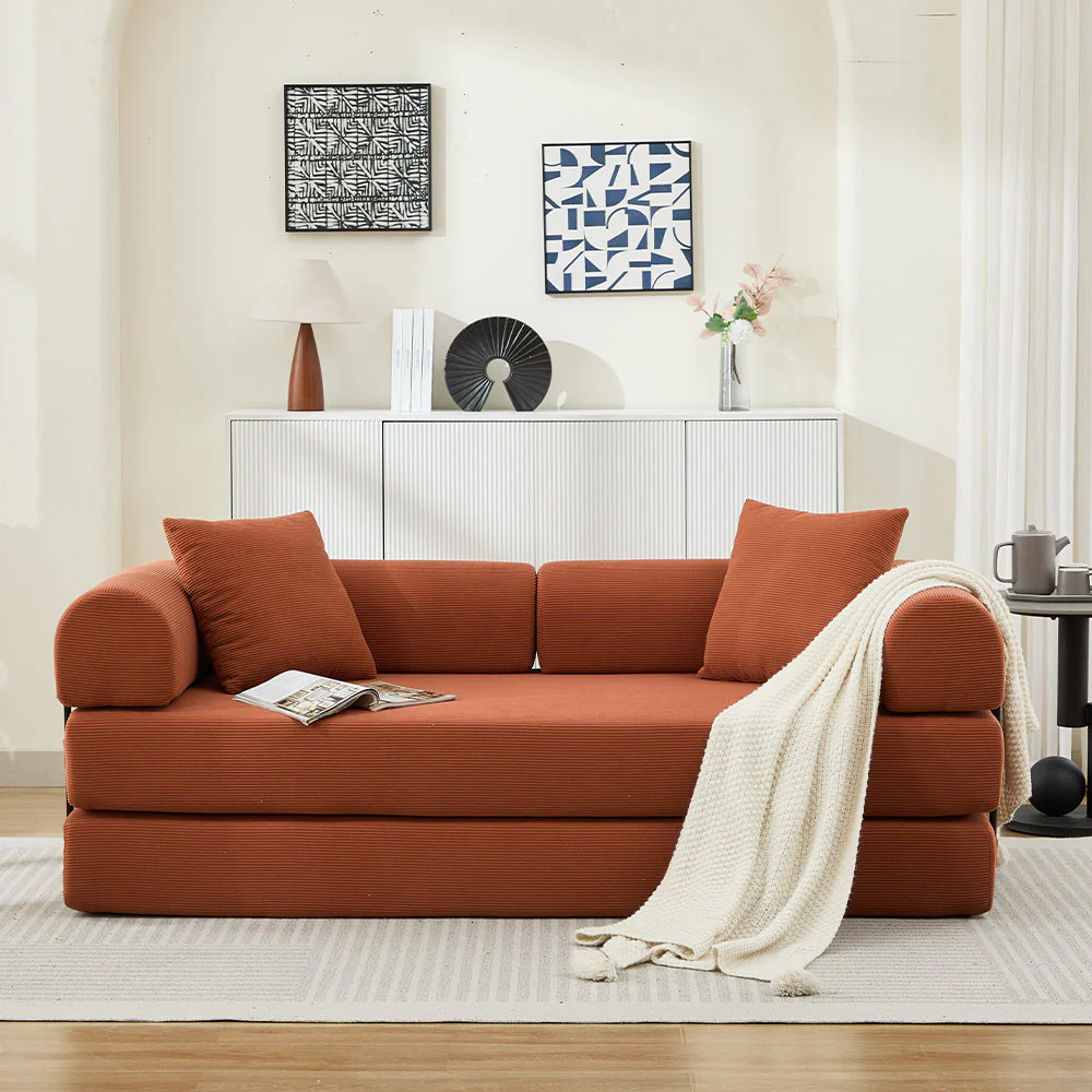 Folding Sofa Bed 78.5" Convertible Couch with 2 Pillows - Image 11