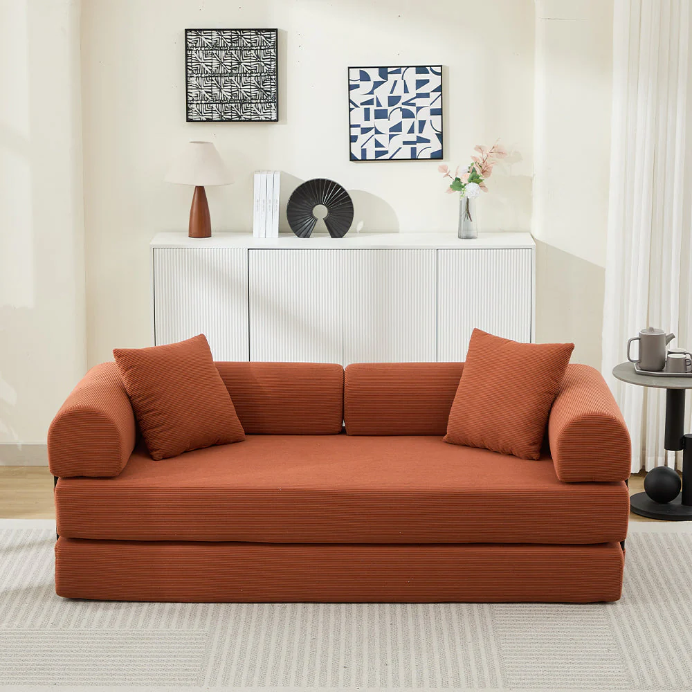 Folding Sofa Bed 78.5" Convertible Couch with 2 Pillows - Image 14
