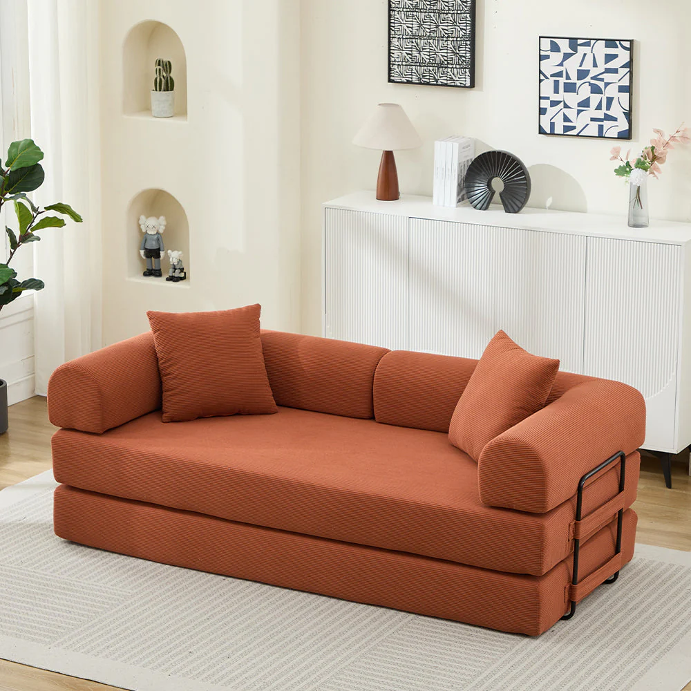 Folding Sofa Bed 78.5" Convertible Couch with 2 Pillows - Image 15