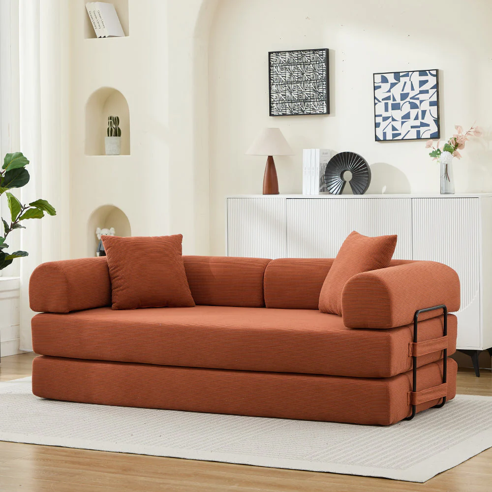 Folding Sofa Bed 78.5" Convertible Couch with 2 Pillows - Image 16