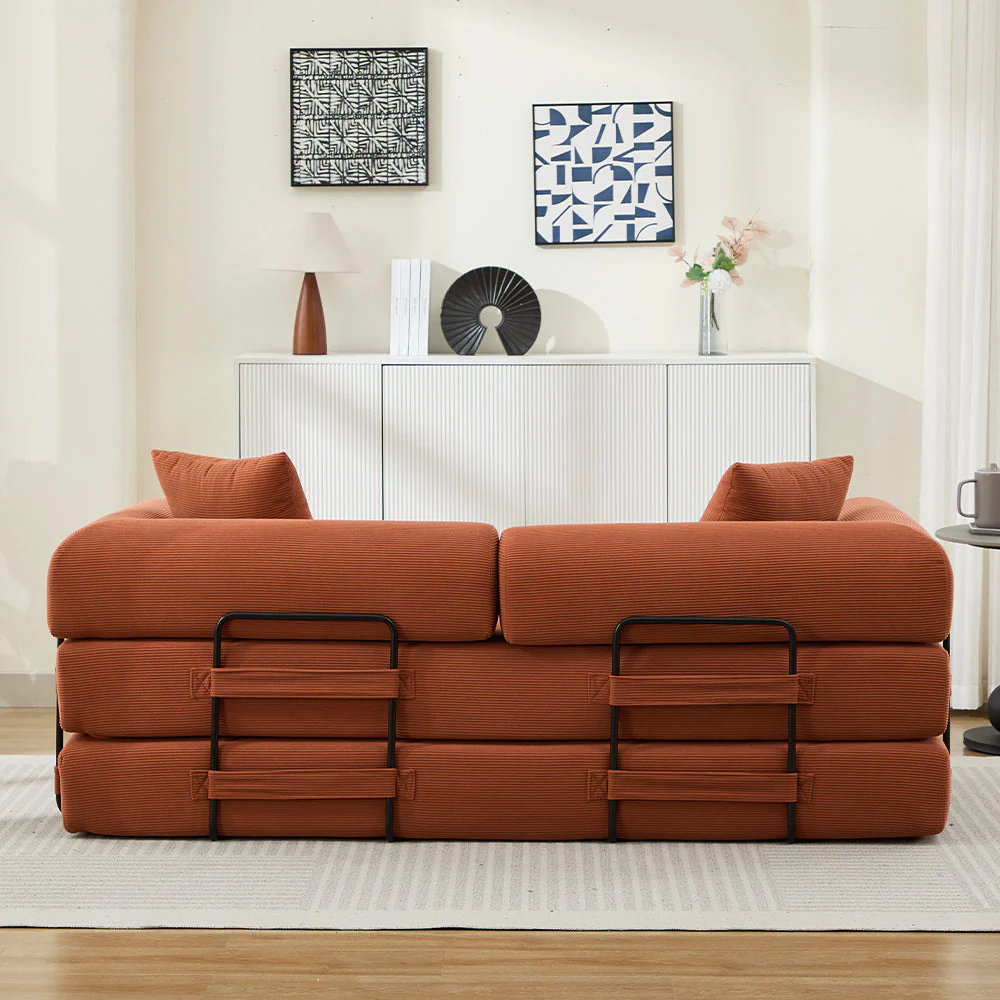 Folding Sofa Bed 78.5" Convertible Couch with 2 Pillows - Image 2