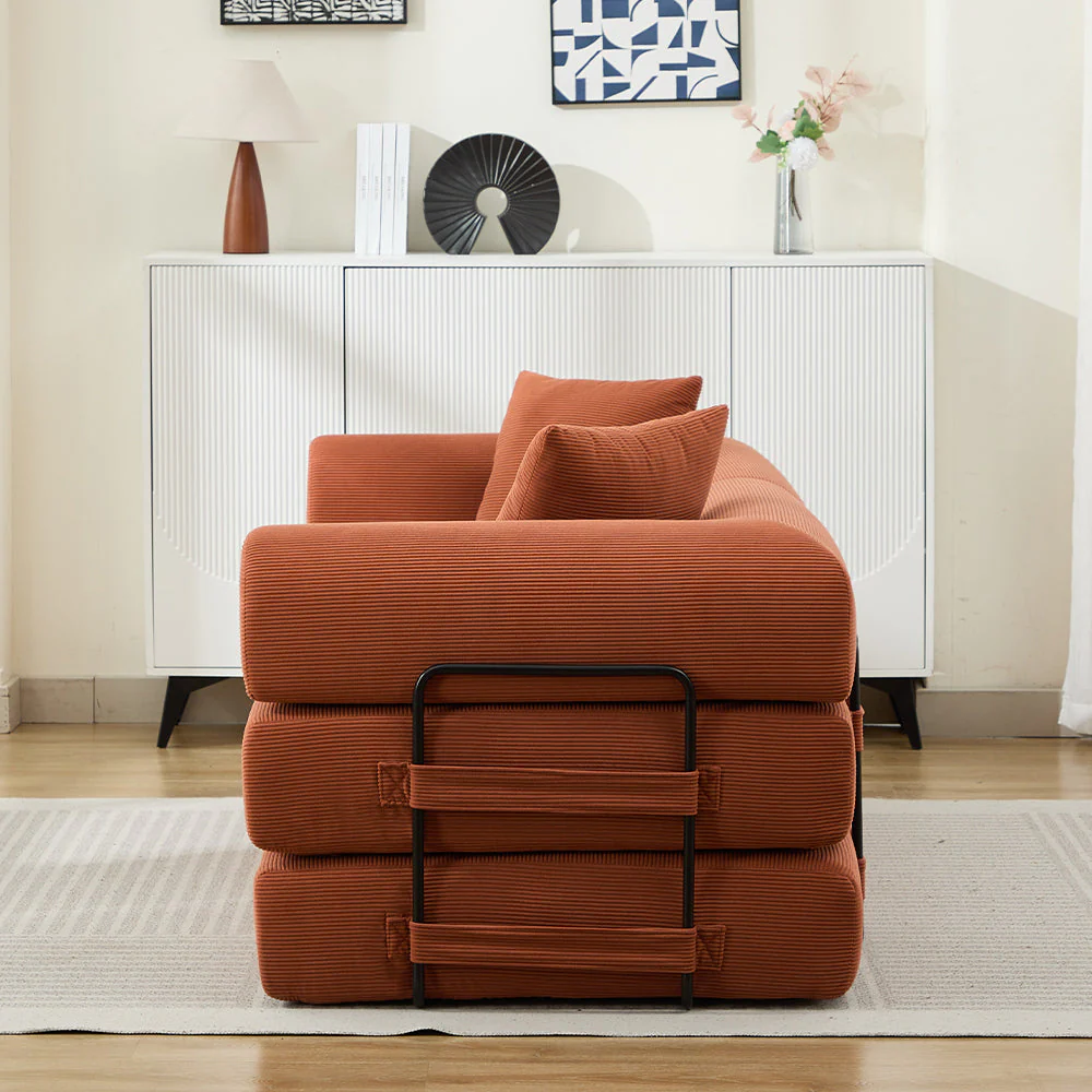 Folding Sofa Bed 78.5" Convertible Couch with 2 Pillows - Image 3