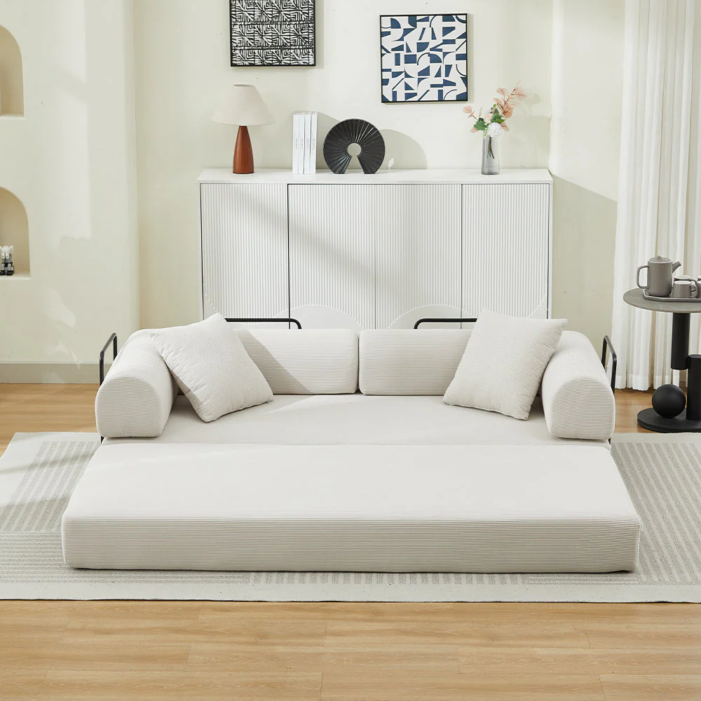 Folding Sofa Bed Convertible Couch with 2 Pillows - Image 11
