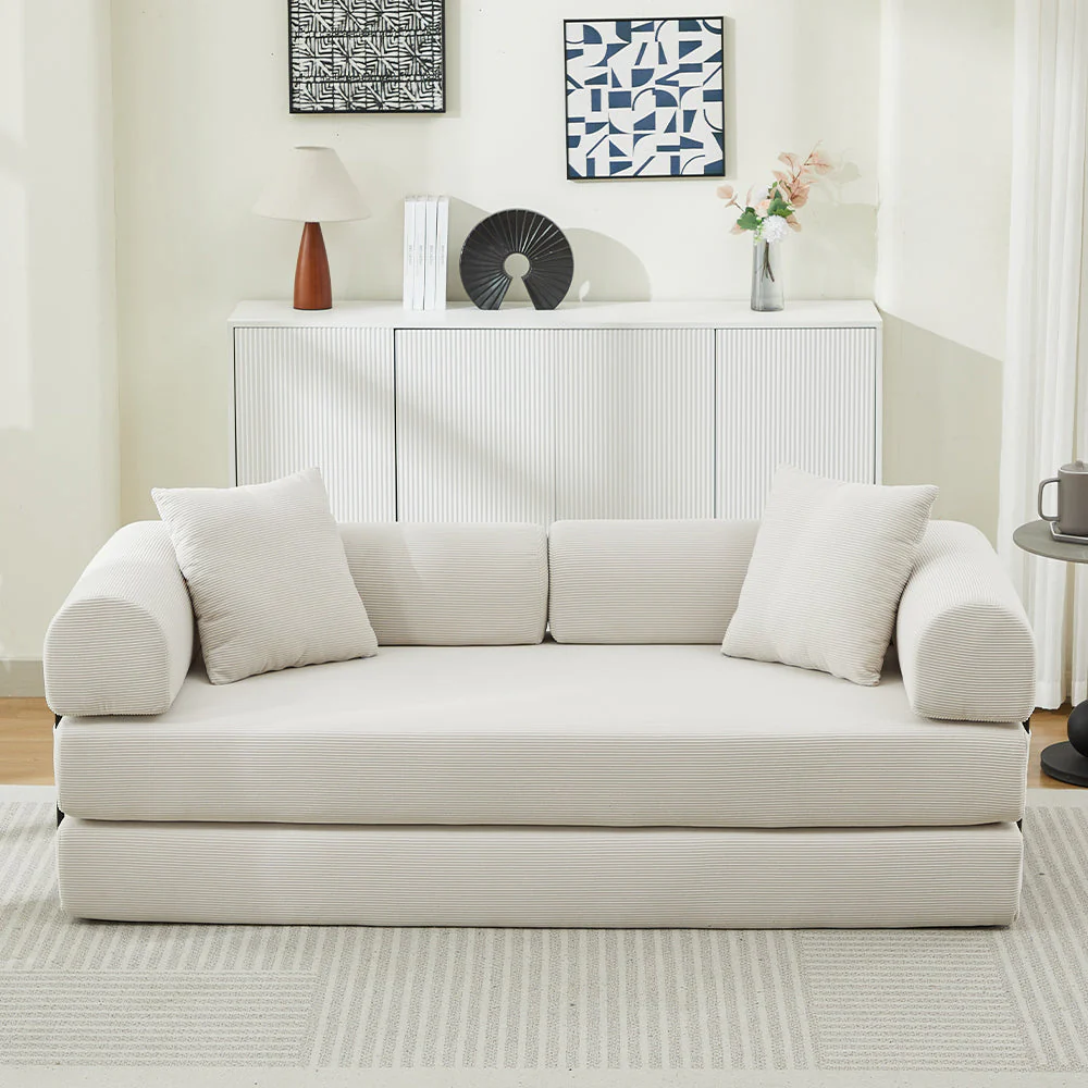 Folding Sofa Bed Convertible Couch with 2 Pillows - Image 19