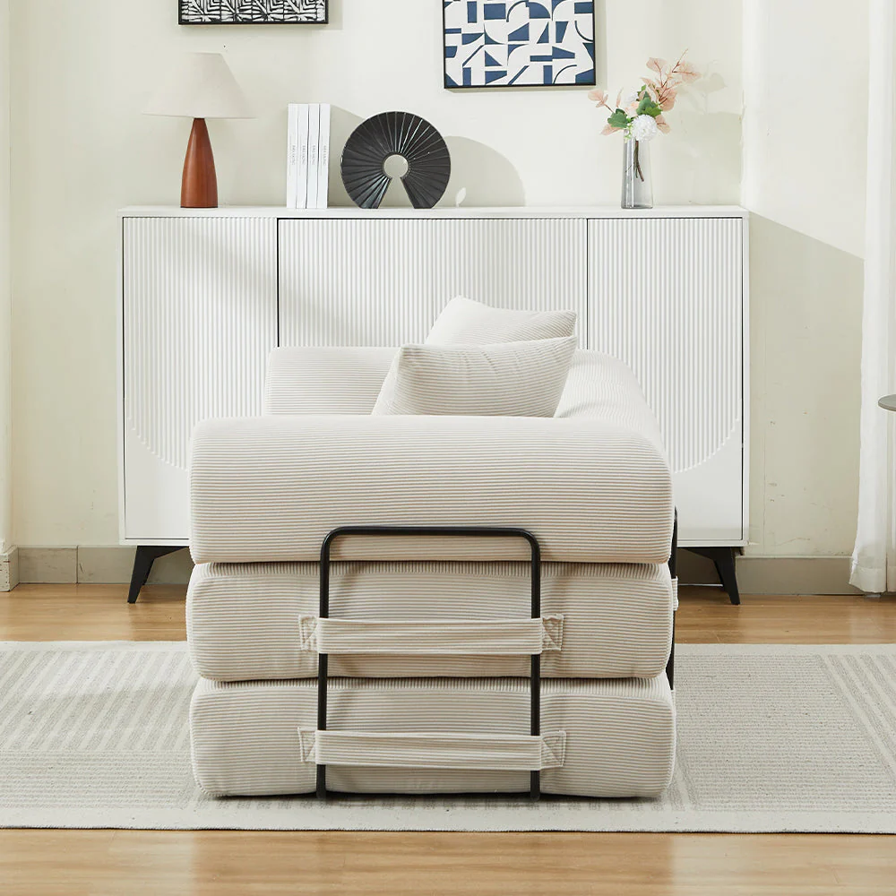 Folding Sofa Bed Convertible Couch with 2 Pillows - Image 7