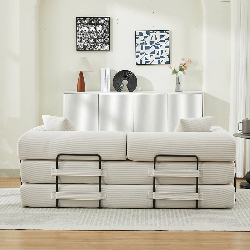 Folding Sofa Bed Convertible Couch with 2 Pillows - Image 8