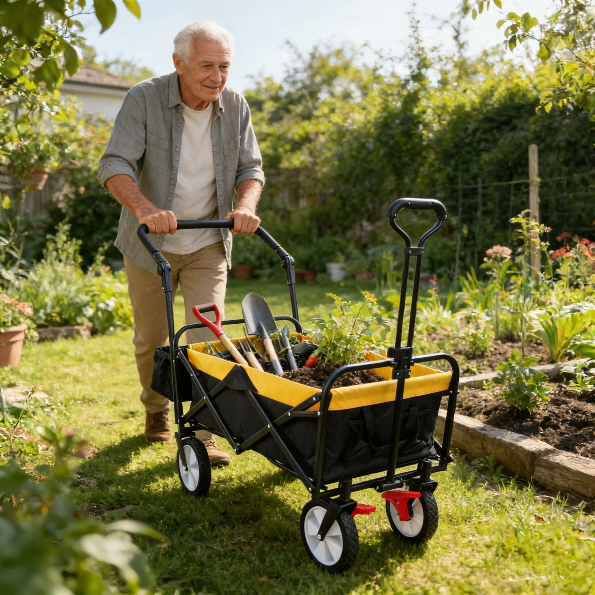 Folding Wagon Collapsible Outdoor Utility Wagon - Image 4