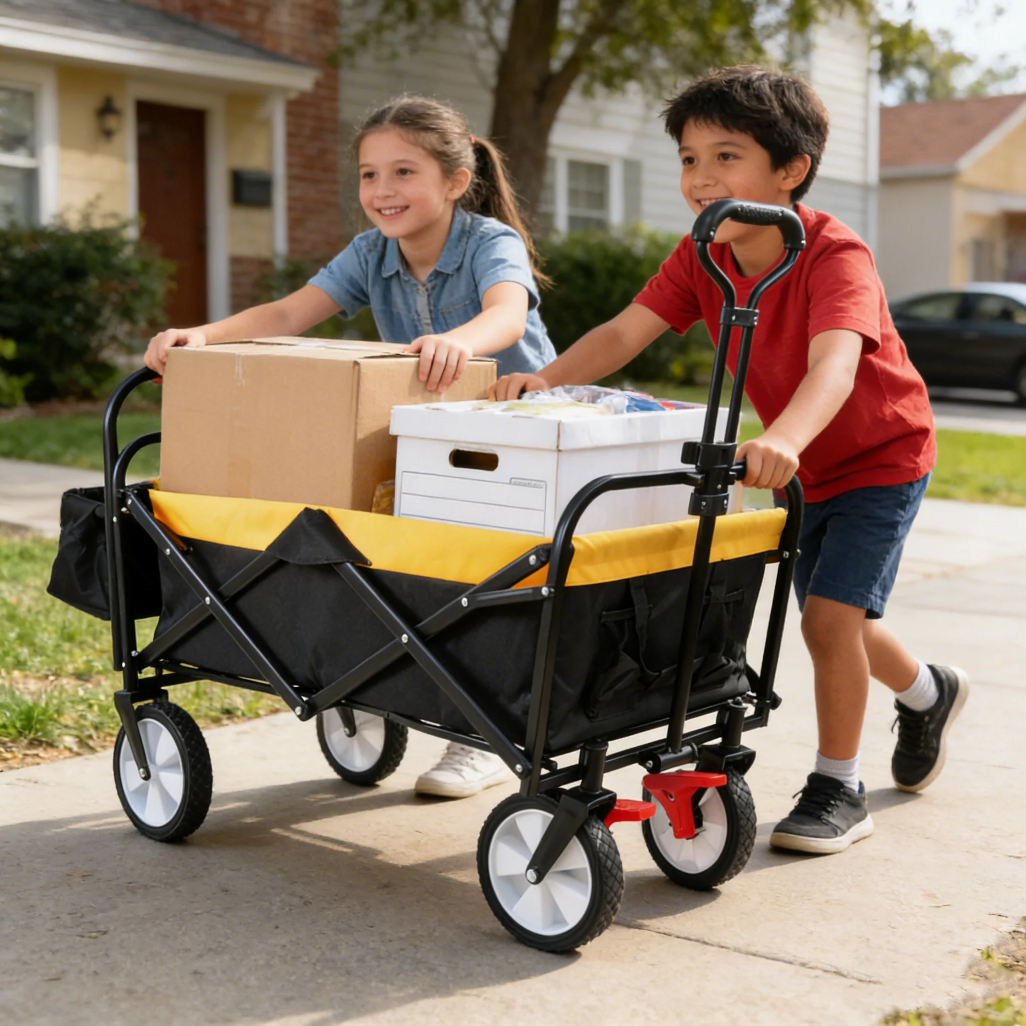 Folding Wagon Collapsible Outdoor Utility Wagon - Image 5