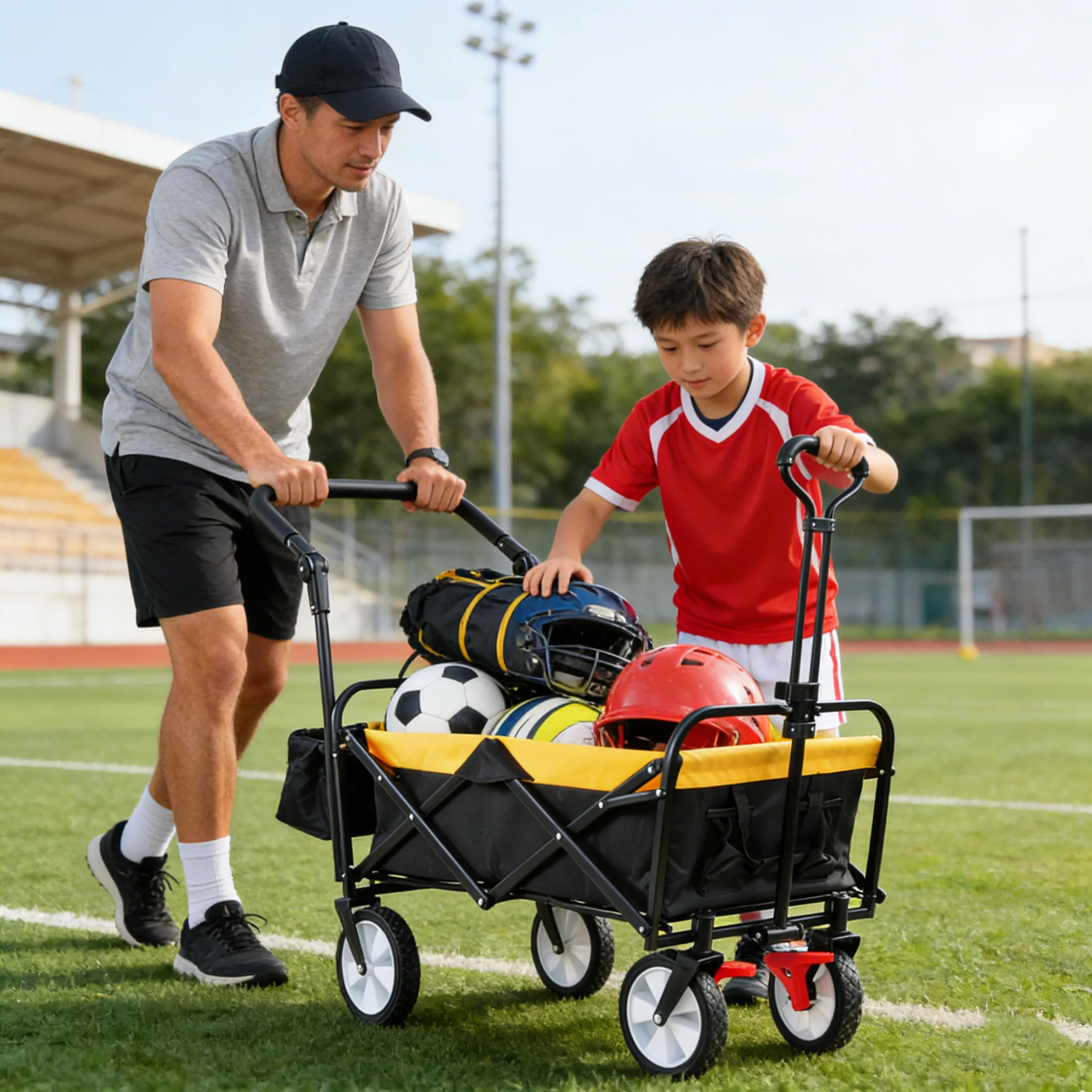 Folding Wagon Collapsible Outdoor Utility Wagon - Image 6