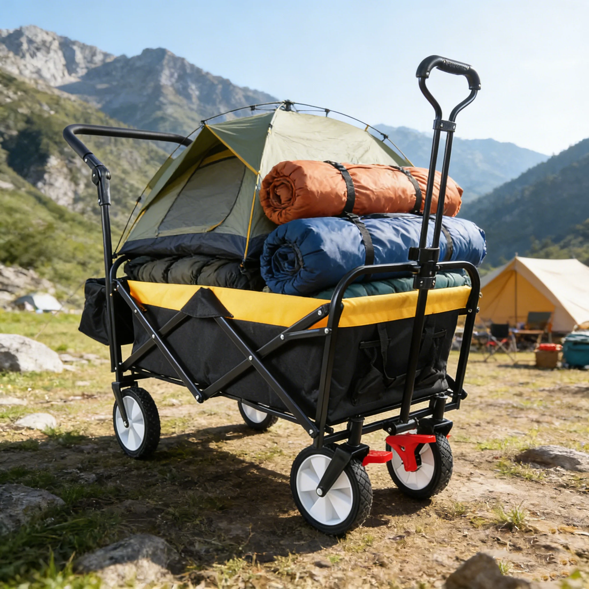 Folding Wagon Collapsible Outdoor Utility Wagon - Image 7